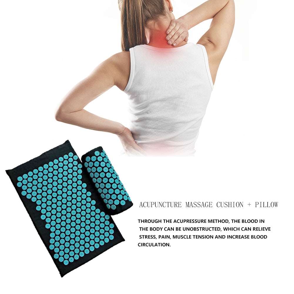 Acupressure Muscle Relief Yoga Mat + Pillow